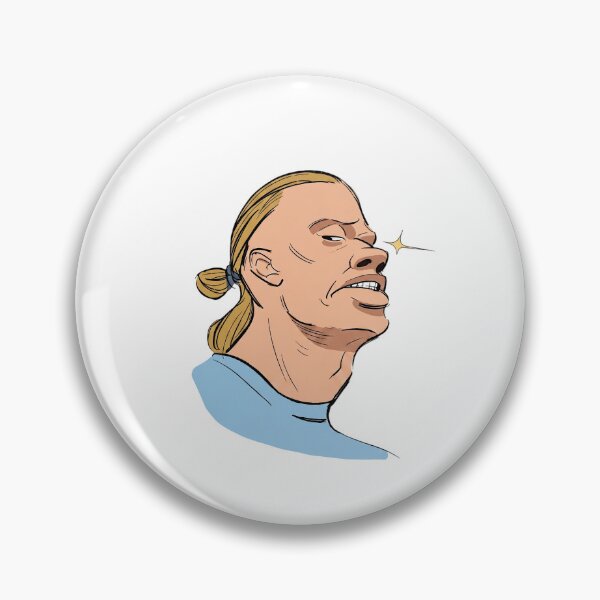 Item preview, Erling Haaland Smug Face Funny Football Meme Cartoon designed and sold by JohnathaPhillip.