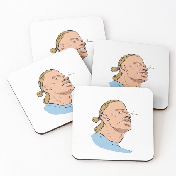 Item preview, Erling Haaland Smug Face Funny Football Meme Cartoon designed and sold by JohnathaPhillip.