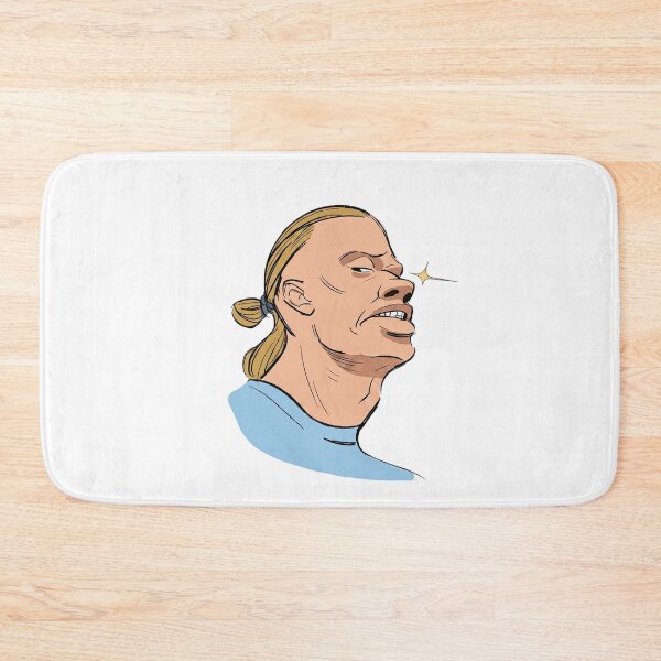 Item preview, Erling Haaland Smug Face Funny Football Meme Cartoon designed and sold by JohnathaPhillip.