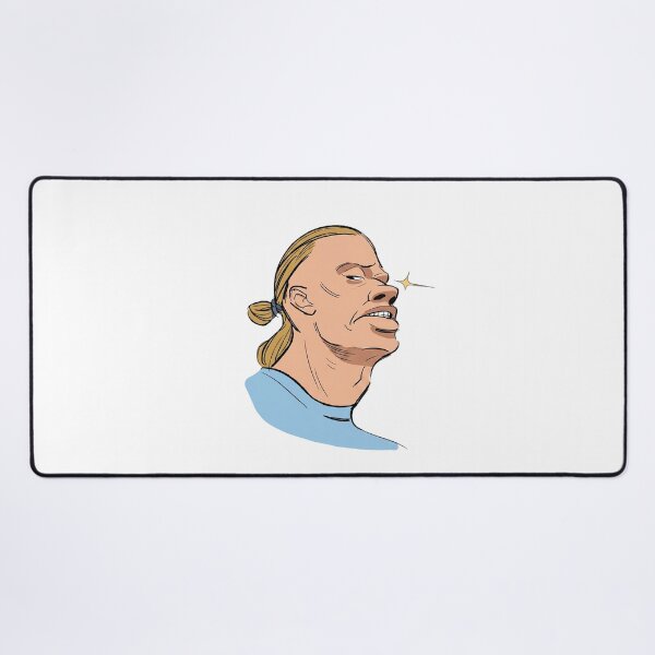 Item preview, Erling Haaland Smug Face Funny Football Meme Cartoon designed and sold by JohnathaPhillip.