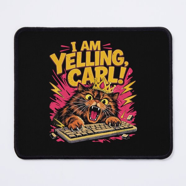 Item preview, Funny I Am Yelling Carl Donut Cat Meme Graphic designed and sold by DarylPope.