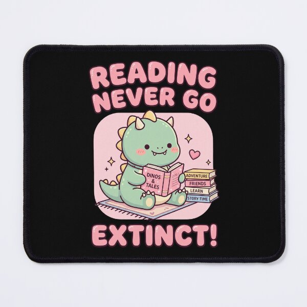 Item preview, Cute Dinosaur Reading Never Go Extinct designed and sold by dudelinart.