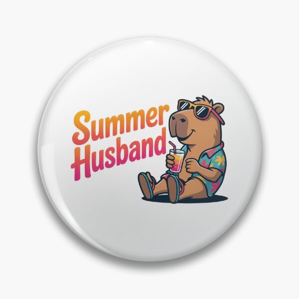 Item preview, Summer Husband Chilling Capybara Sticker t-shirt designed and sold by RedCircleArt.