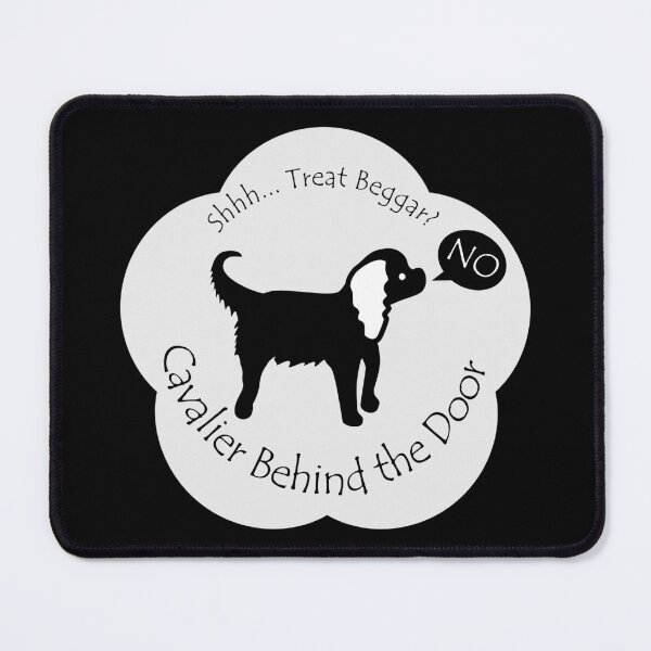 Item preview, Funny Cavalier Treat Beggar Behind the Door White Base designed and sold by Na7nasColorShop.