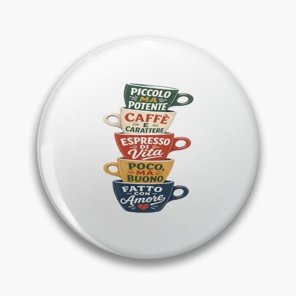 Item preview, Italian Coffee Quote Art – Vintage Colorful Espresso Cup Stack Wall Decor for Coffee Lovers designed and sold by Bright Nest Studio.