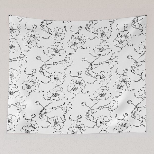 Item preview, Dancing Flowers | Minimalist Botanical Line Art designed and sold by MissSairung.