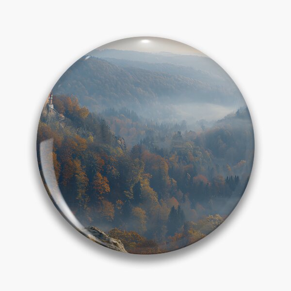 Item preview, Serene Autumn Landscape with medieval Castle and Hawk designed and sold by Artessie.