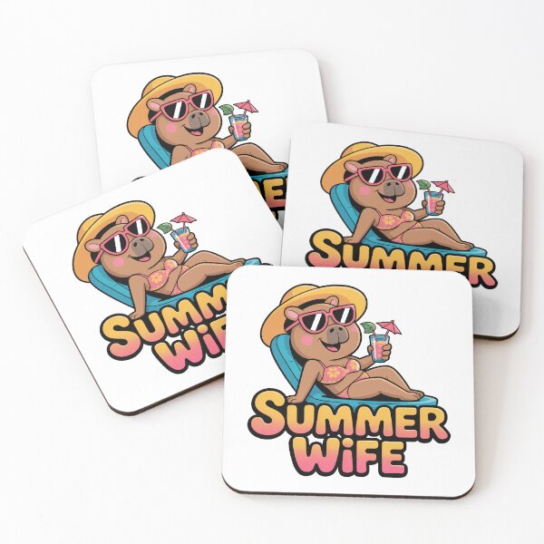 Item preview, Summer Wife Lounging Capybara Bikini Sticker t-shirt designed and sold by RedCircleArt.