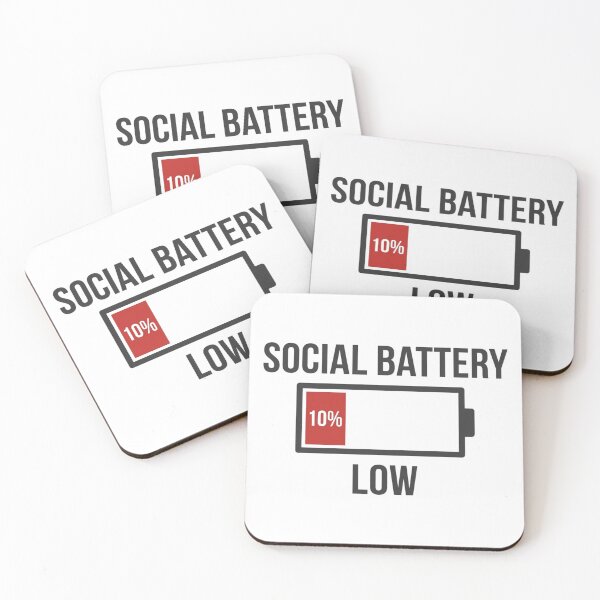 Artikelvorschau, Social Battery Low Retro Quote entworfen und verkauft von tushartanvir.