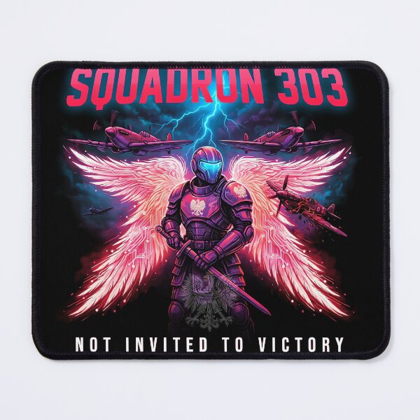 Item preview, Squadron 303 Not Invited To Victory - Cyber Neon Edition designed and sold by wyzin39.