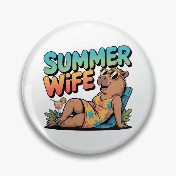Item preview, Summer Wife Chilling Capybara Floral t-shirt designed and sold by RedCircleArt.
