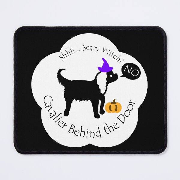 Item preview, Funny Cavalier Scary Witch Behind the Door White Base designed and sold by Na7nasColorShop.