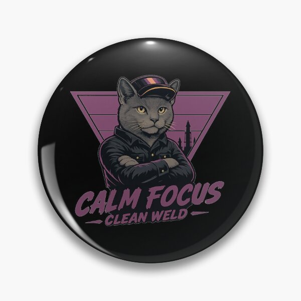 Item preview, Chartreux Welder Cat – Calm Focus Clean Weld designed and sold by RusticMeadow.