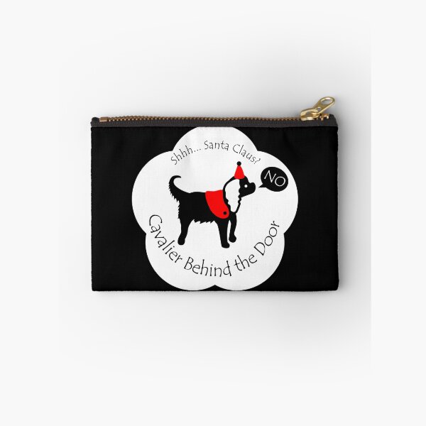 Item preview, Funny Cavalier Santa Claus Behind the Door White Base designed and sold by Na7nasColorShop.