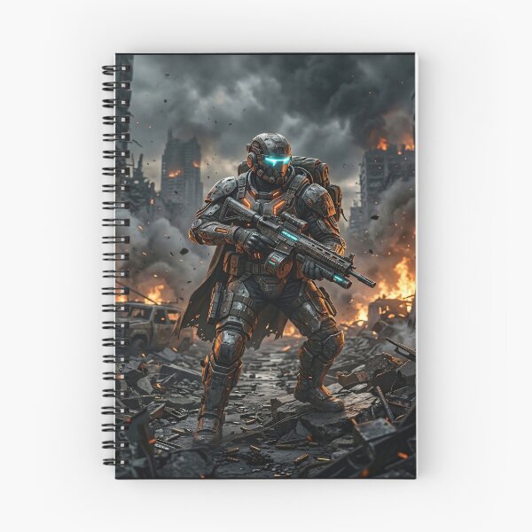 Item preview, Futuristic Soldier in War-Torn City designed and sold by A-M-G-Shop.