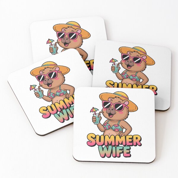 Item preview, Summer Wife Cute Capybara Cocktail t-shirt designed and sold by RedCircleArt.
