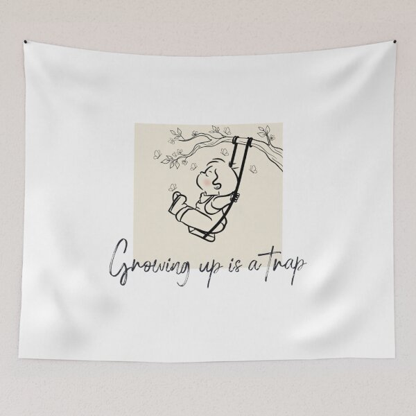 Item preview, Growing Up Is A Trap - Cute Vintage Aesthetic designed and sold by IvanaIka.