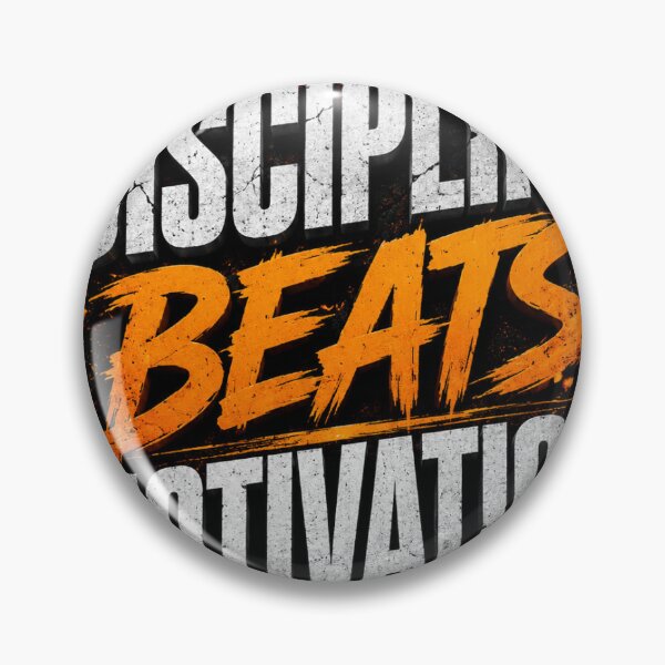 Artikelvorschau, Disziplin schlägt Motivation Typografie-Design entworfen und verkauft von Bathu Designs.