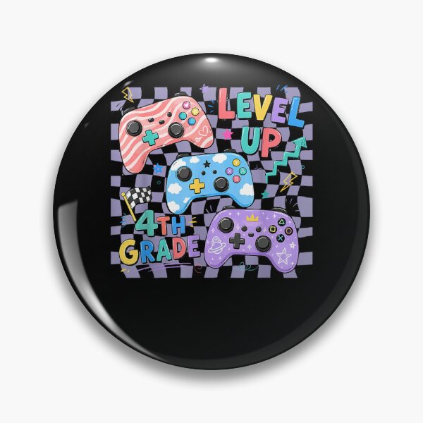 Item preview, Retro Checkered Level Up 4th Grade Gamer Back to School Cute designed and sold by Juansustait.