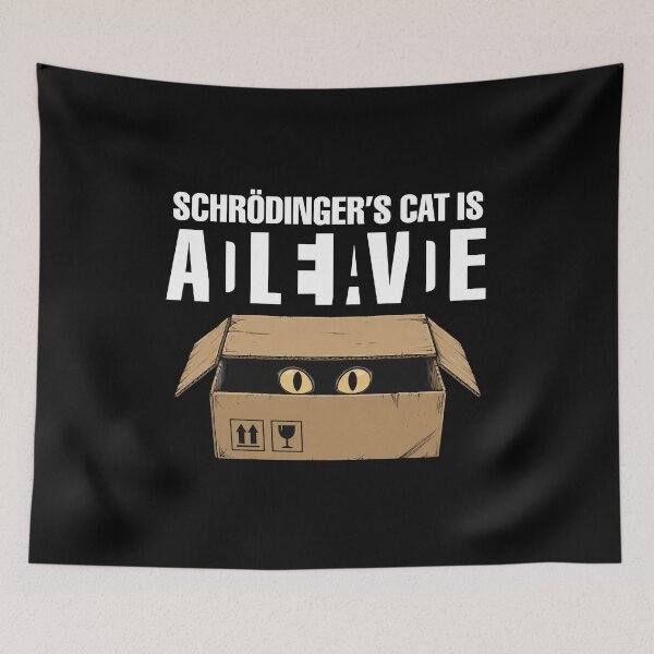 Item preview, Schrödinger's Cat Is Dead Alive Optical Illusion Funny Cat Lover Physics designed and sold by w1ckerman.