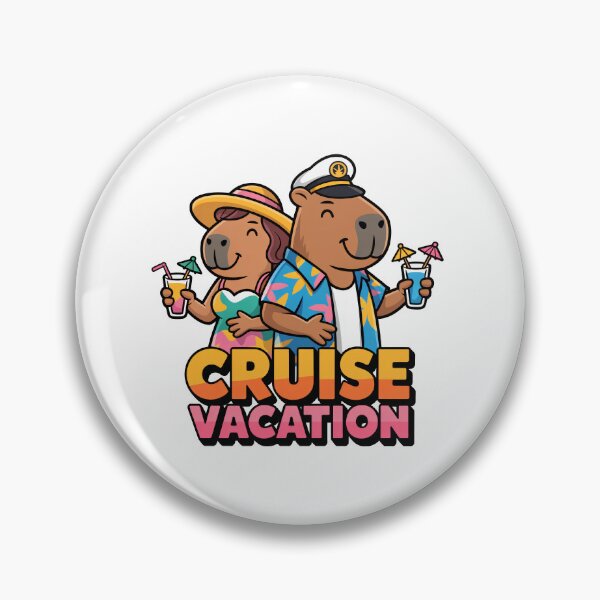 Item preview, Cruise Vacation Capybara Couple Sticker t-shirt designed and sold by RedCircleArt.