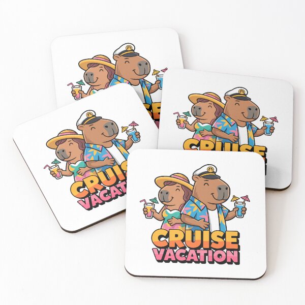 Item preview, Cruise Vacation Capybara Couple Sticker t-shirt designed and sold by RedCircleArt.