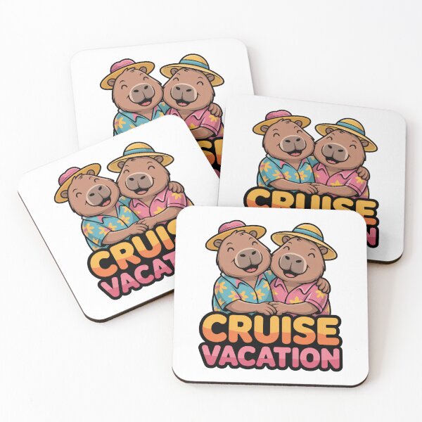 Item preview, Cruise Vacation Happy Capybara Couple Sticker t-shirt designed and sold by RedCircleArt.