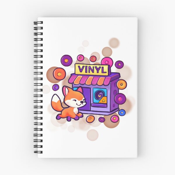 Item preview, Cute Fox Vinyl Record Shop Cartoon designed and sold by iamKRUK.