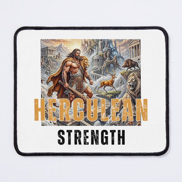 Item preview, Herculean Strength Epic Greek Mythology Gym Fitness Art designed and sold by rich-moda.