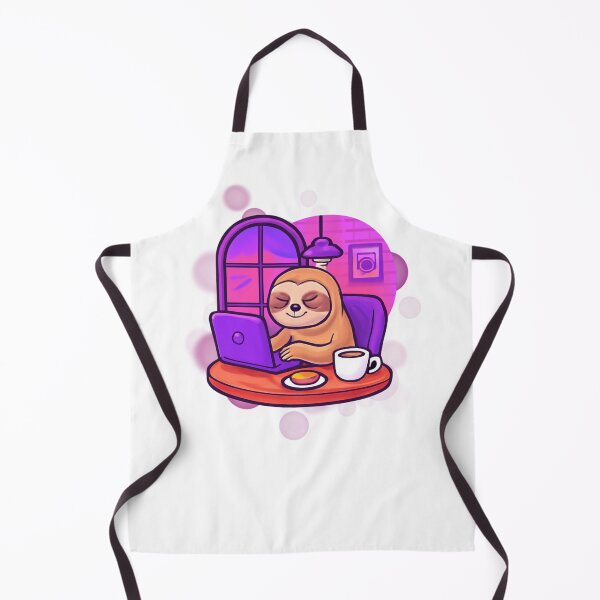 Item preview, Cute Sloth Internet Café Cartoon designed and sold by iamKRUK.