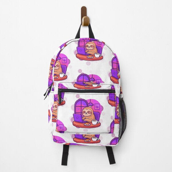 Item preview, Cute Sloth Internet Café Cartoon designed and sold by iamKRUK.