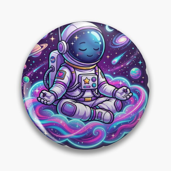 Item preview, Cosmic Meditating Astronaut Vaporwave Aesthetic Sticker designed and sold by Satish04.