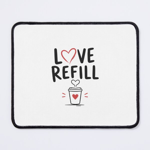 Item preview, Love Refill | Minimalist Coffee & Heart Design | Romantic Cute Gift designed and sold by Lovestickerco.