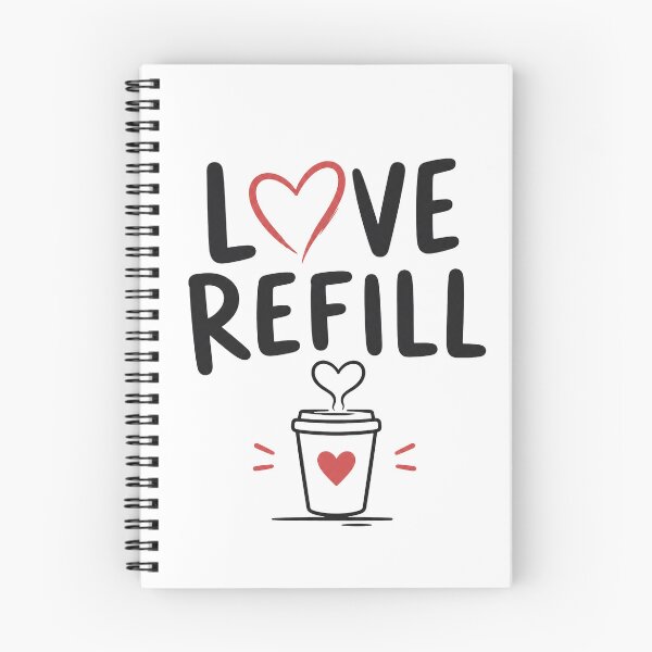 Item preview, Love Refill | Minimalist Coffee & Heart Design | Romantic Cute Gift designed and sold by Lovestickerco.
