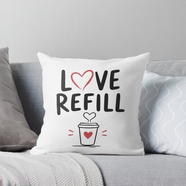 Item preview, Love Refill | Minimalist Coffee & Heart Design | Romantic Cute Gift designed and sold by Lovestickerco.