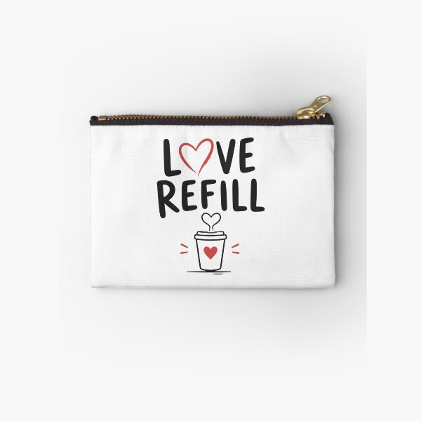 Item preview, Love Refill | Minimalist Coffee & Heart Design | Romantic Cute Gift designed and sold by Lovestickerco.
