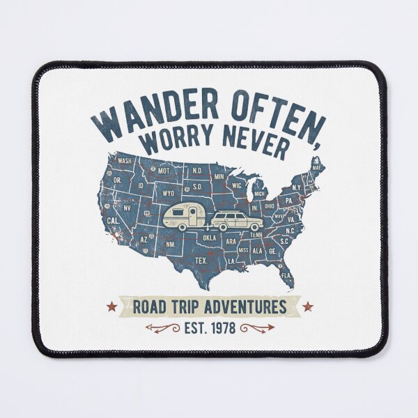 Item preview, Vintage Station Wagon Camper Map Wander Often Worry designed and sold by tushartanvir.