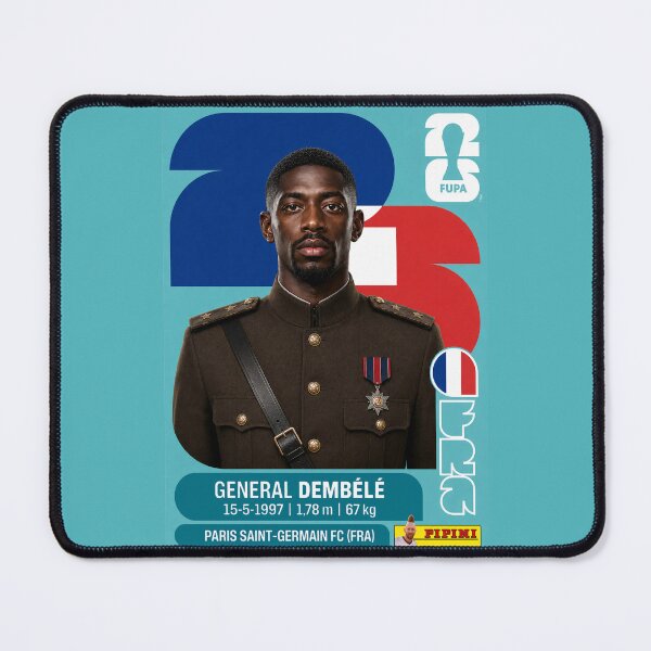 Item preview, PIPINI Dictator Mbappé's Crew - General Dembélé - Novelty Football Sticker Design designed and sold by PIPINI Inc..