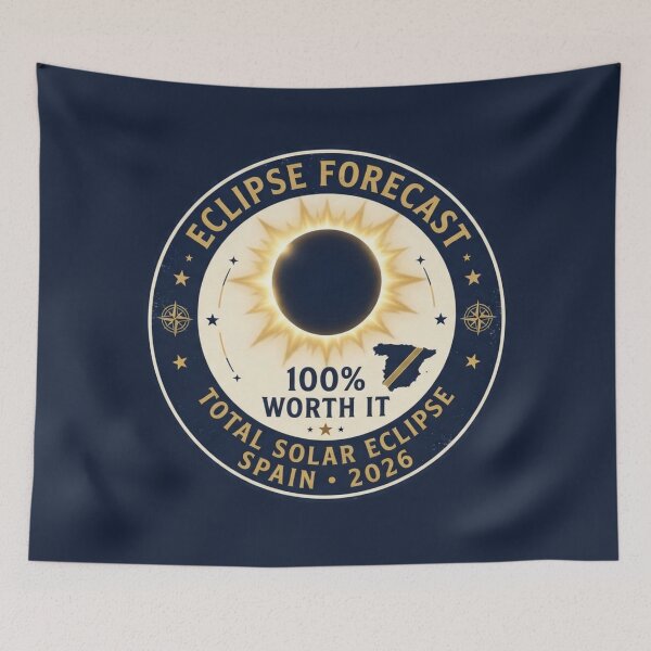 Item preview, Eclipse Forecast 100% Worth It Spain 2026 designed and sold by CalmCapy Co.