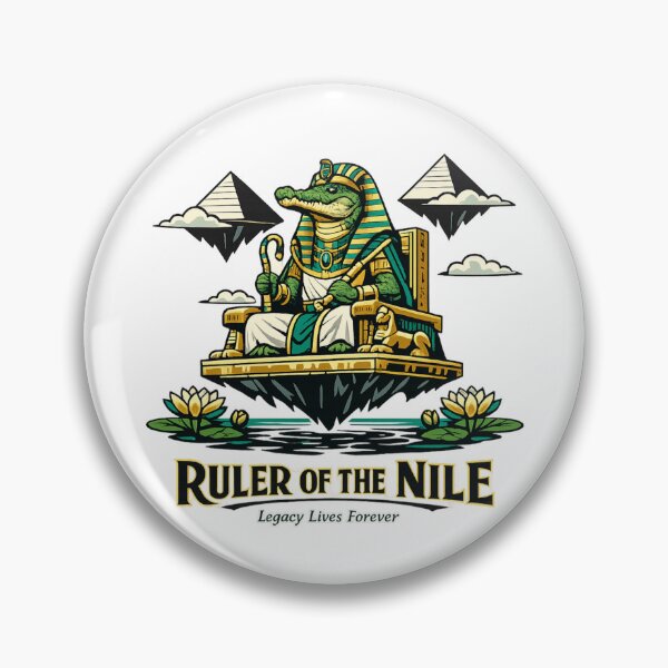 Item preview, Ruler of the Nile – Pharaoh Crocodile Art designed and sold by Dogandesighn.