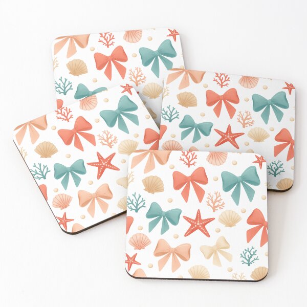 Item preview, Cute Coquette Sea Shells and Bows Seamless Pattern Background designed and sold by DiNata.