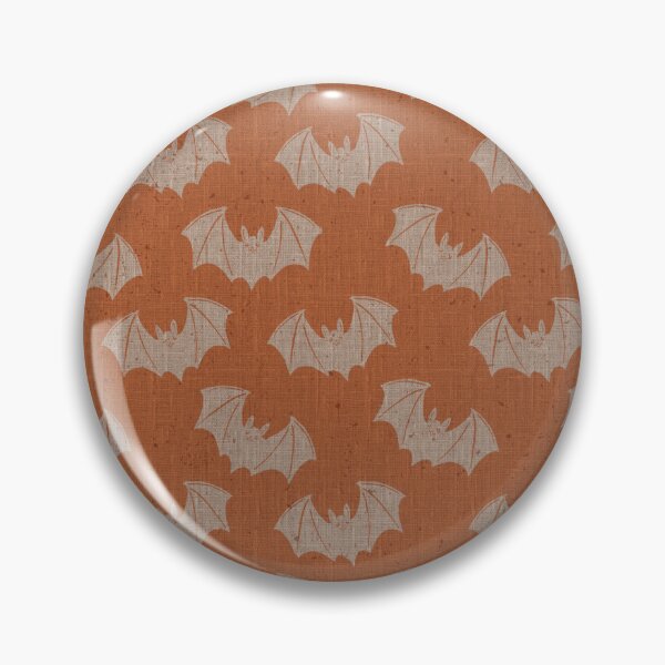 Item preview, Marigold Orange Bat Toile Folk Halloween Design designed and sold by DColourMuse.