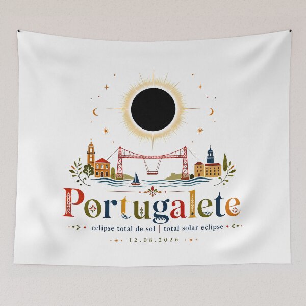 Item preview, Portugalete Total Solar Eclipse 2026 designed and sold by Beyond Destinations.