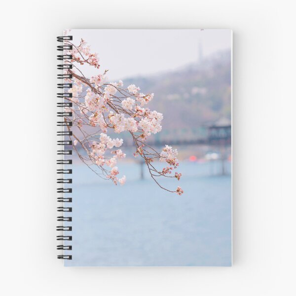 Item preview, Dreamy Pink Cherry Blossoms by the Lake – Soft Pastel Spring Photography designed and sold by Mypixieart.