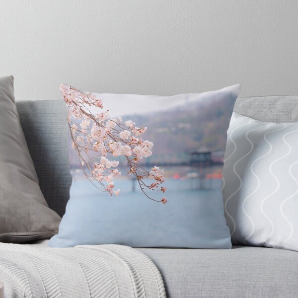 Item preview, Dreamy Pink Cherry Blossoms by the Lake – Soft Pastel Spring Photography designed and sold by Mypixieart.