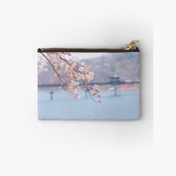 Item preview, Dreamy Pink Cherry Blossoms by the Lake – Soft Pastel Spring Photography designed and sold by Mypixieart.