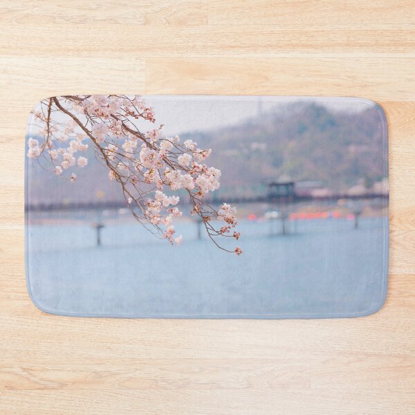 Artikelvorschau, Dreamy Pink Cherry Blossoms by the Lake – Soft Pastel Spring Photography entworfen und verkauft von Mypixieart.