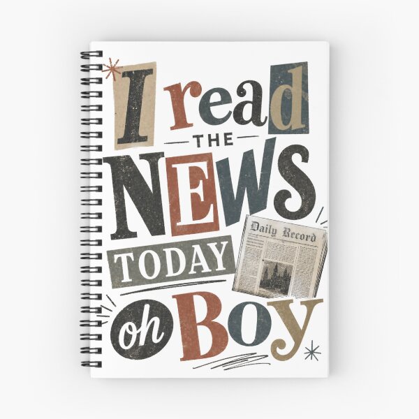 Item preview, I Read the News Today Oh Boy – Vintage Distressed Typography Design designed and sold by Jandedan.