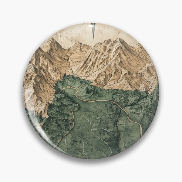 Item preview, Vintage topographic map art for camping enthusiasts and outdoor adventure lovers designed and sold by Wircon Studio.