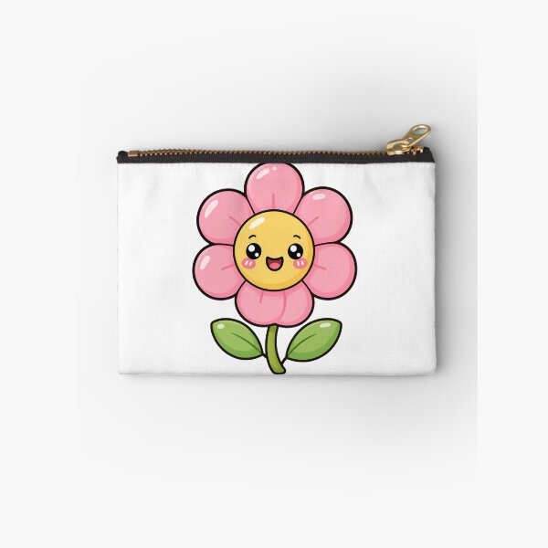 Item preview, Cute Kawaii Pink Flower Happy Smiling Cartoon designed and sold by Seculinator.